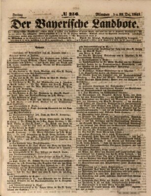 Der Bayerische Landbote Freitag 22. Dezember 1843