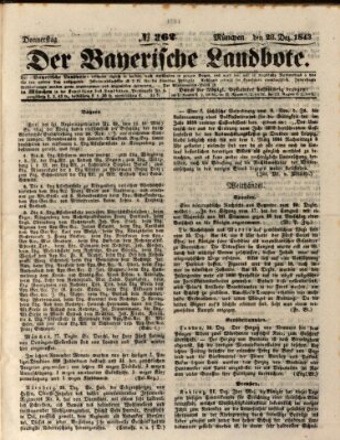 Der Bayerische Landbote Donnerstag 28. Dezember 1843