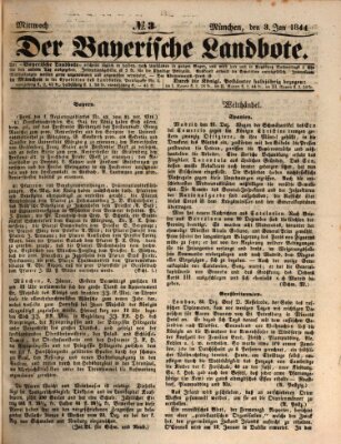 Der Bayerische Landbote Mittwoch 3. Januar 1844