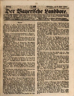 Der Bayerische Landbote Freitag 9. Februar 1844