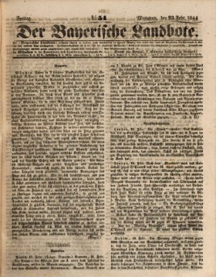 Der Bayerische Landbote Freitag 23. Februar 1844