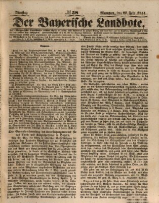 Der Bayerische Landbote Dienstag 27. Februar 1844