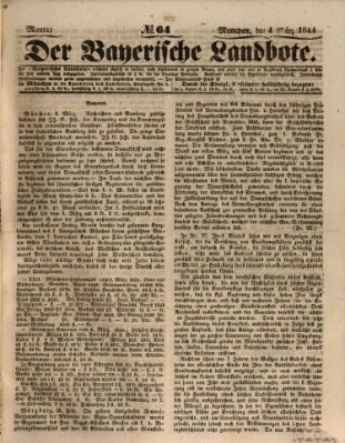 Der Bayerische Landbote Montag 4. März 1844