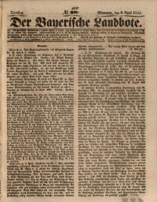 Der Bayerische Landbote Dienstag 9. April 1844