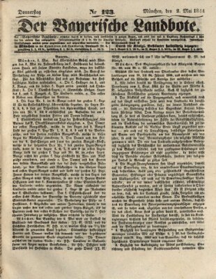 Der Bayerische Landbote Donnerstag 2. Mai 1844