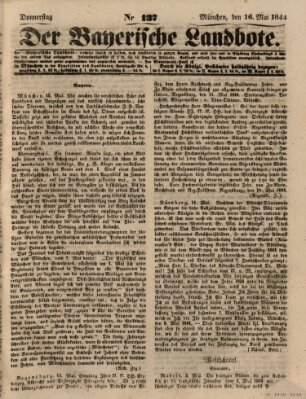 Der Bayerische Landbote Donnerstag 16. Mai 1844