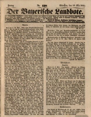 Der Bayerische Landbote Freitag 17. Mai 1844