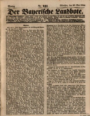 Der Bayerische Landbote Montag 20. Mai 1844