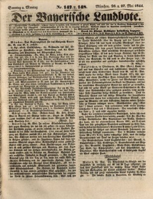 Der Bayerische Landbote Sonntag 26. Mai 1844