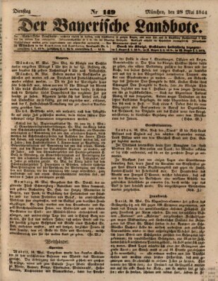 Der Bayerische Landbote Dienstag 28. Mai 1844