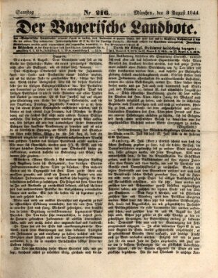 Der Bayerische Landbote Samstag 3. August 1844