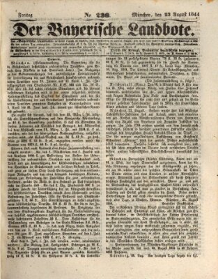 Der Bayerische Landbote Freitag 23. August 1844