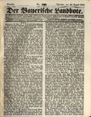 Der Bayerische Landbote Samstag 24. August 1844