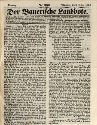 Der Bayerische Landbote Sonntag 8. September 1844