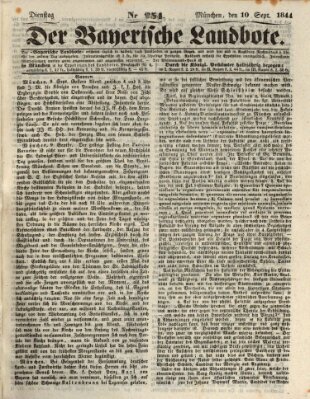 Der Bayerische Landbote Dienstag 10. September 1844