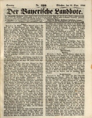 Der Bayerische Landbote Sonntag 15. September 1844