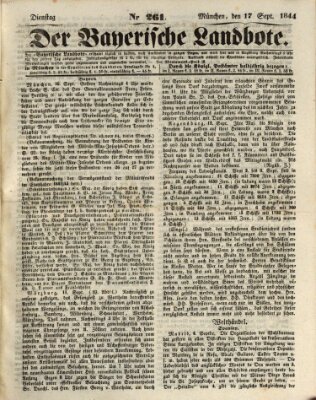 Der Bayerische Landbote Dienstag 17. September 1844