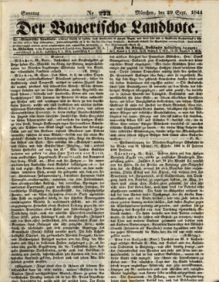 Der Bayerische Landbote Sonntag 29. September 1844