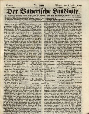 Der Bayerische Landbote Sonntag 6. Oktober 1844