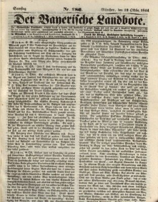 Der Bayerische Landbote Samstag 12. Oktober 1844