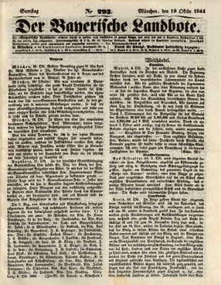 Der Bayerische Landbote Samstag 19. Oktober 1844