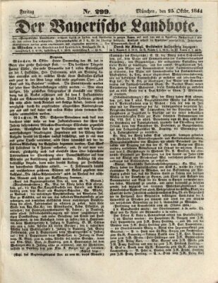 Der Bayerische Landbote Freitag 25. Oktober 1844