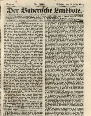 Der Bayerische Landbote Sonntag 27. Oktober 1844