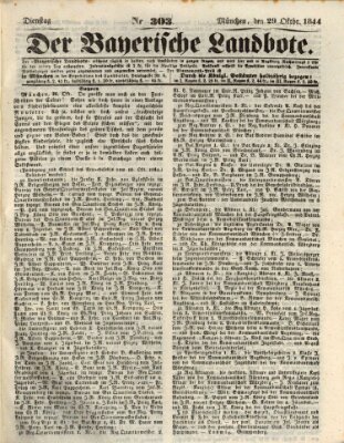 Der Bayerische Landbote Dienstag 29. Oktober 1844