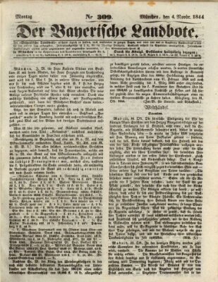 Der Bayerische Landbote Montag 4. November 1844