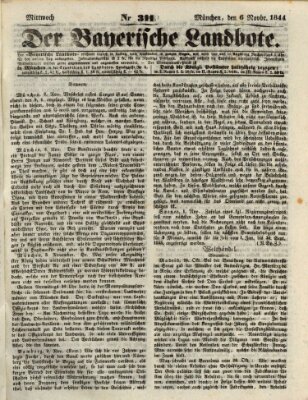 Der Bayerische Landbote Mittwoch 6. November 1844