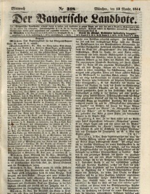 Der Bayerische Landbote Mittwoch 13. November 1844