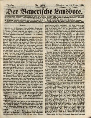 Der Bayerische Landbote Dienstag 19. November 1844