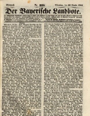 Der Bayerische Landbote Mittwoch 20. November 1844