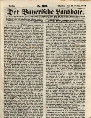 Der Bayerische Landbote Freitag 22. November 1844