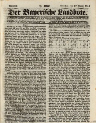 Der Bayerische Landbote Mittwoch 27. November 1844