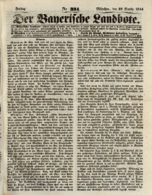 Der Bayerische Landbote Freitag 29. November 1844