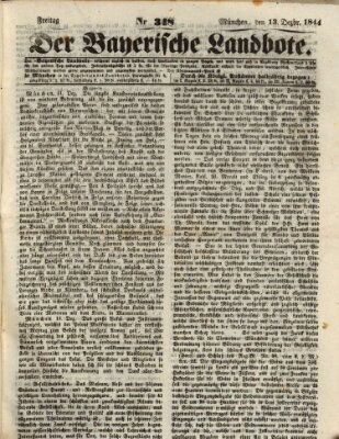 Der Bayerische Landbote Freitag 13. Dezember 1844