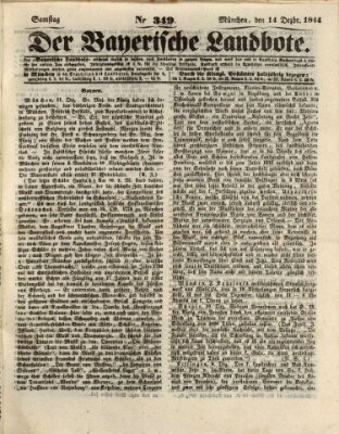 Der Bayerische Landbote Samstag 14. Dezember 1844