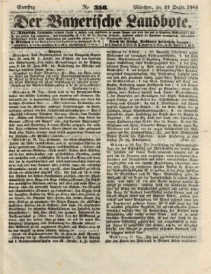 Der Bayerische Landbote Samstag 21. Dezember 1844