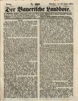 Der Bayerische Landbote Freitag 27. Dezember 1844