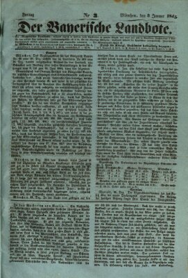 Der Bayerische Landbote Freitag 3. Januar 1845