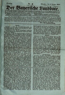 Der Bayerische Landbote Samstag 4. Januar 1845