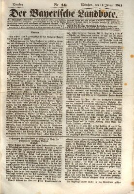 Der Bayerische Landbote Dienstag 14. Januar 1845