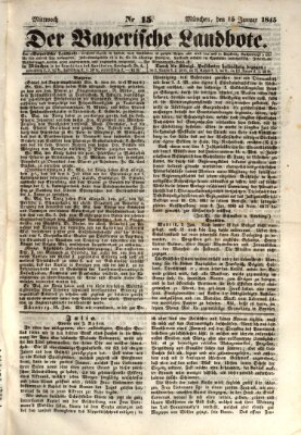 Der Bayerische Landbote Mittwoch 15. Januar 1845