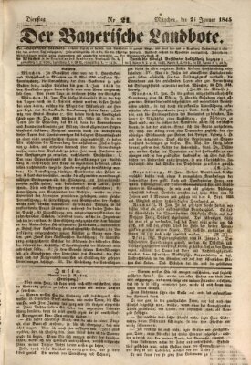 Der Bayerische Landbote Dienstag 21. Januar 1845