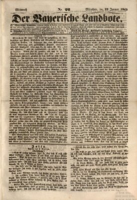 Der Bayerische Landbote Mittwoch 22. Januar 1845