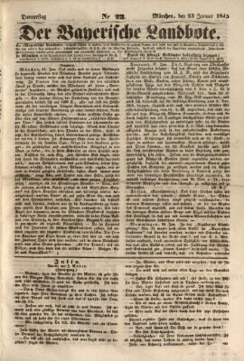 Der Bayerische Landbote Donnerstag 23. Januar 1845