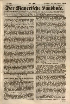 Der Bayerische Landbote Dienstag 28. Januar 1845