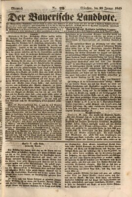 Der Bayerische Landbote Mittwoch 29. Januar 1845