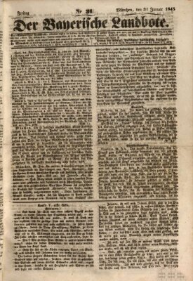 Der Bayerische Landbote Freitag 31. Januar 1845